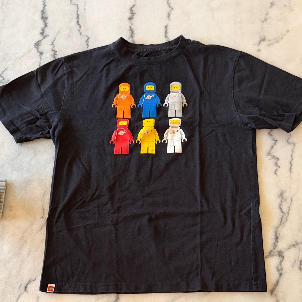 Lego Black Tee with Colorful Minifigures